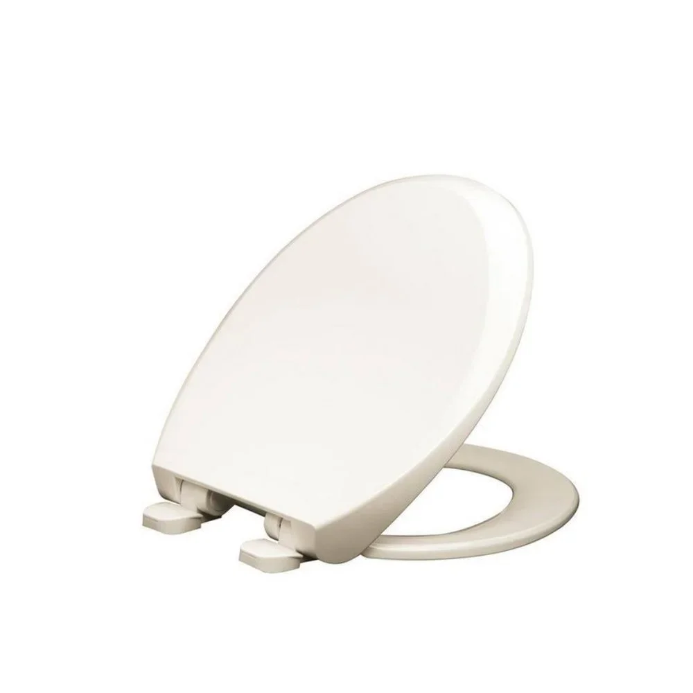 Glacier Bay Round Slow Closed Front Toilet Seat with Quick Release Hinges in Bis